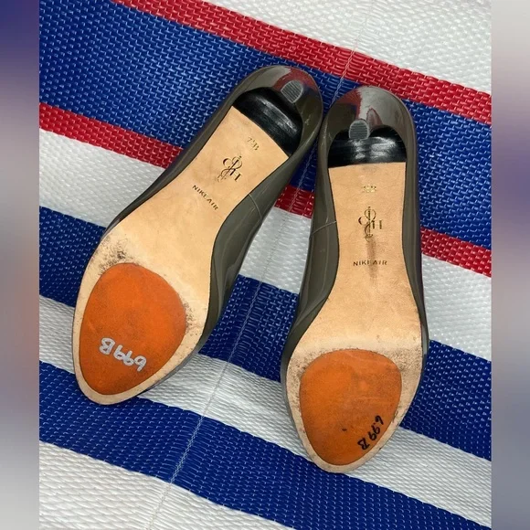 ✨🎉Cole Haan Nike Air Olive Green Patent Leather Platform Heels Women’s Size 7.5 - Picture 14 of 16